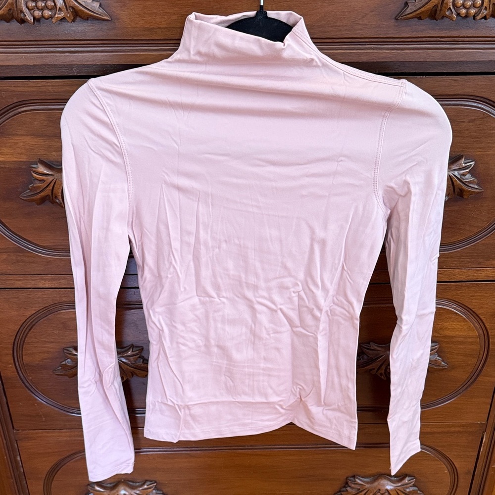 Yogalicious Light Pink Turtle Neck Top